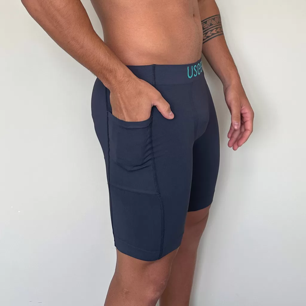 Bermuda Térmica Masculina Usee Brasil Segunda Pele Compressão Com Bolso Esportiva