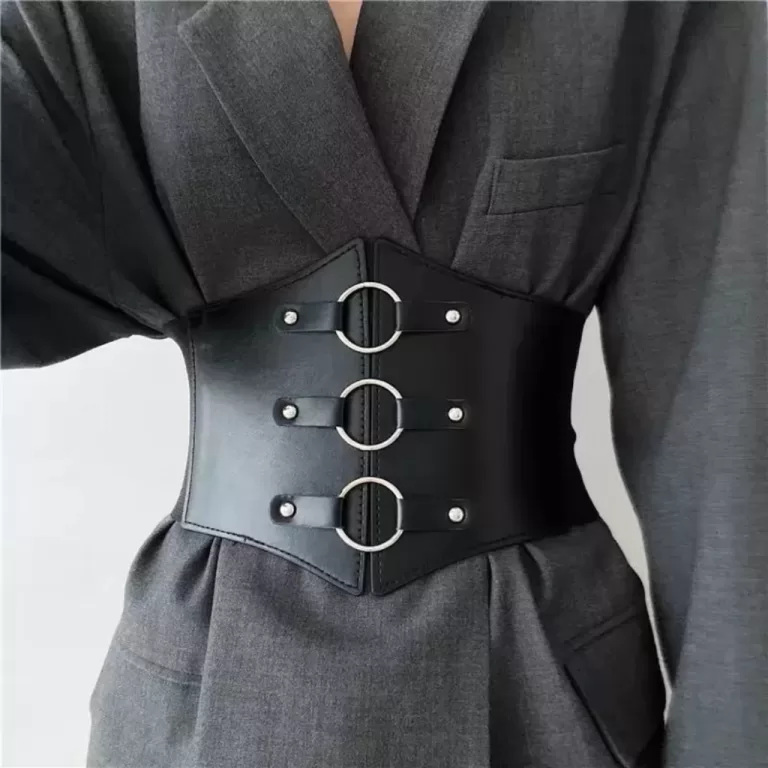 Cinta Modeladora Corset Espartilho Corpete Couro S
