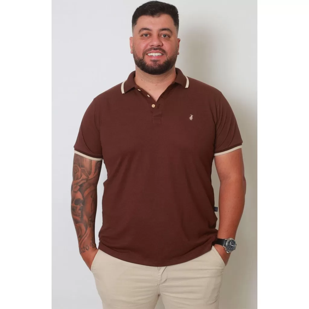Camisa Polo Marrom