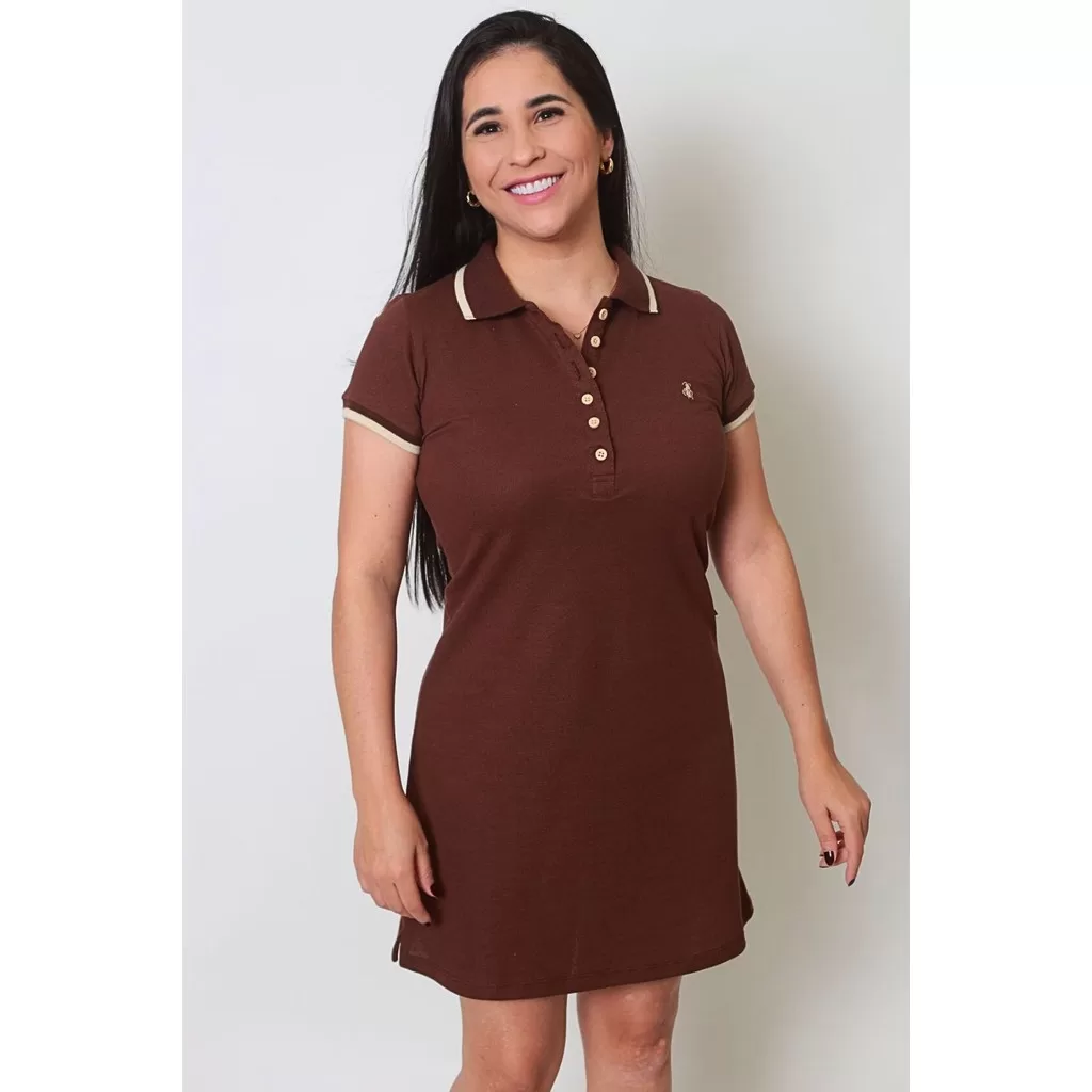 Vestido Polo Marrom