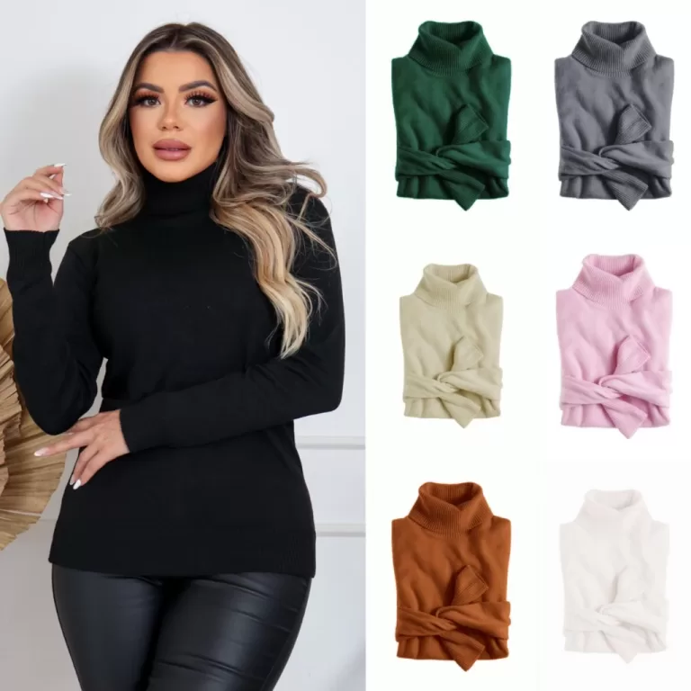 ZAVA Tricot Manga Comprida Cacharrel Blusa de Frio
