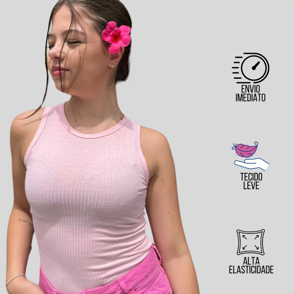 KIT COM 2 BLUSA REGATA FEMININA CANELADO PARA O VERÃO E PRIMAVERA 003-K2