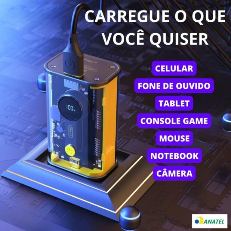 Carregador Portátil Power Bank 20.000 Turbo -Prem