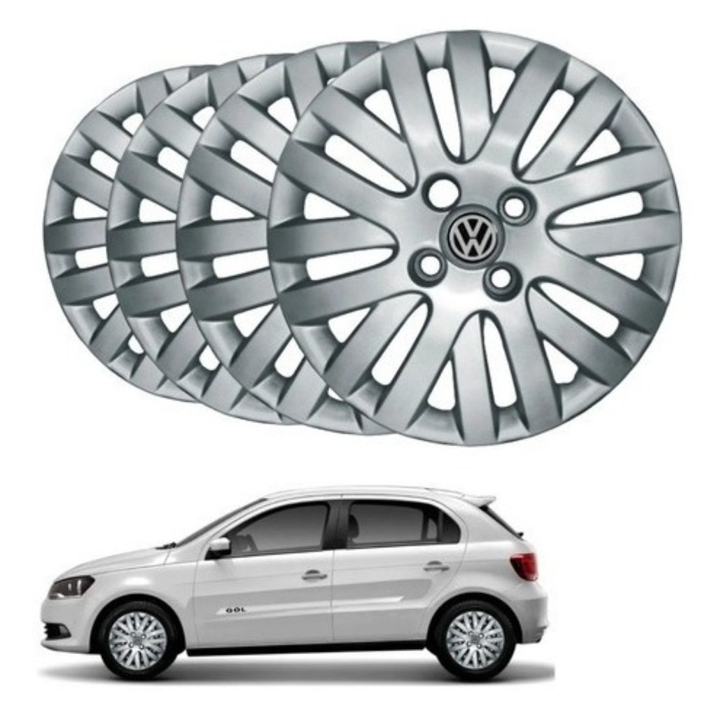 Jogo Calota Roda Aro 14 Vw Trend Gol Voyage Saveiro G5 4 Pçs