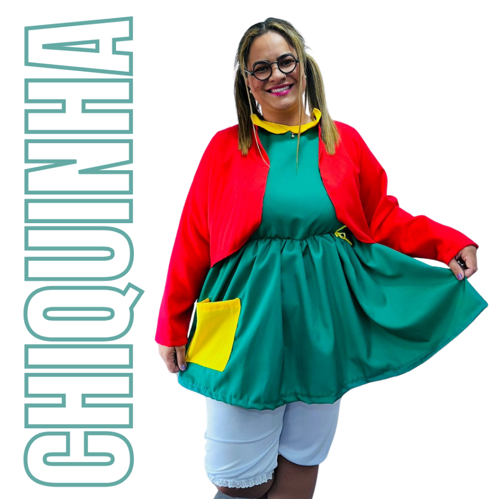 Fantasia Da Chiquinha Adulto Premium Cosplay Turma Do Chavez Envio Imediato