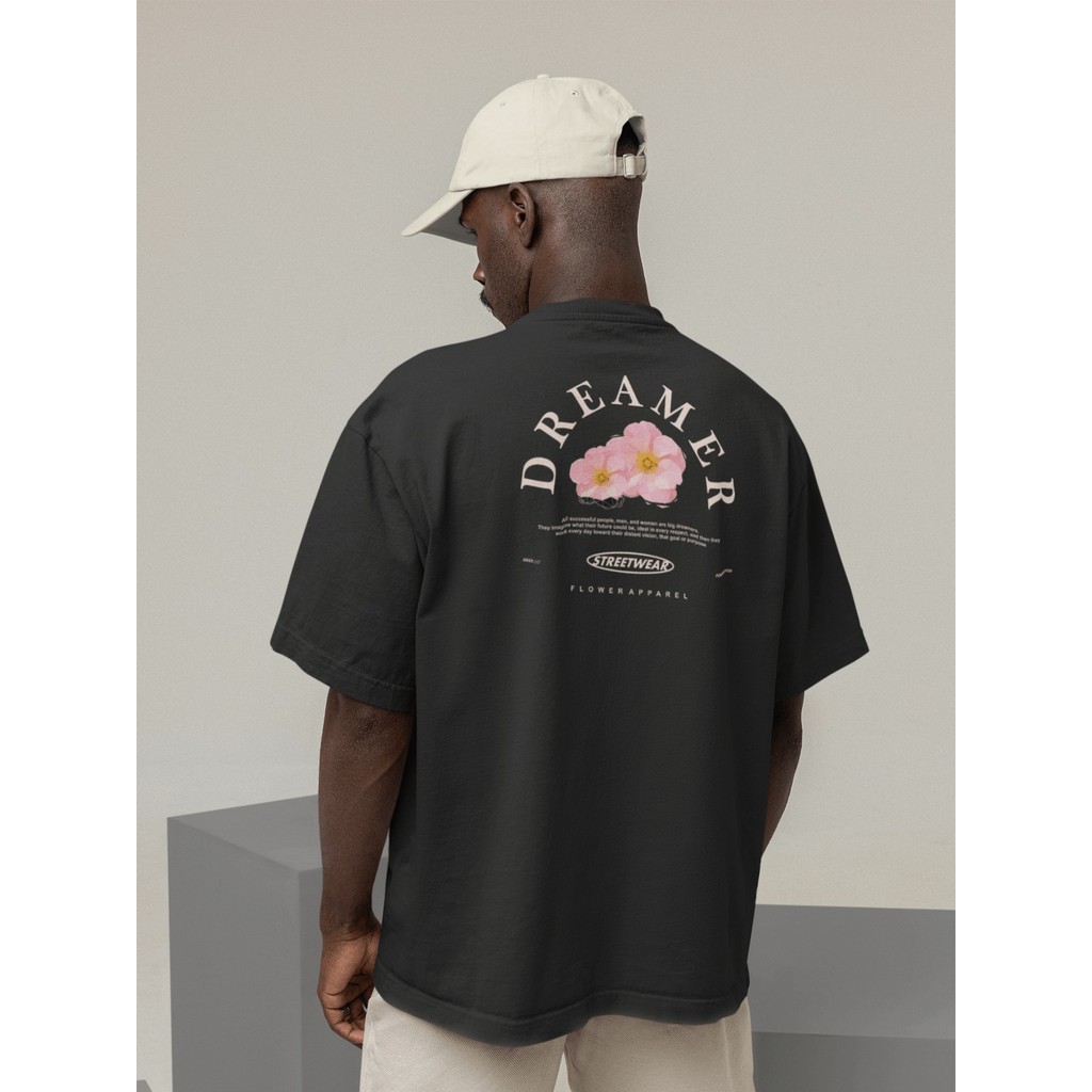 Camisa Camiseta Oversize Gola Alta Streetwear Masculino e Feminino Treino e Dia a Dia Preto e Off Wh