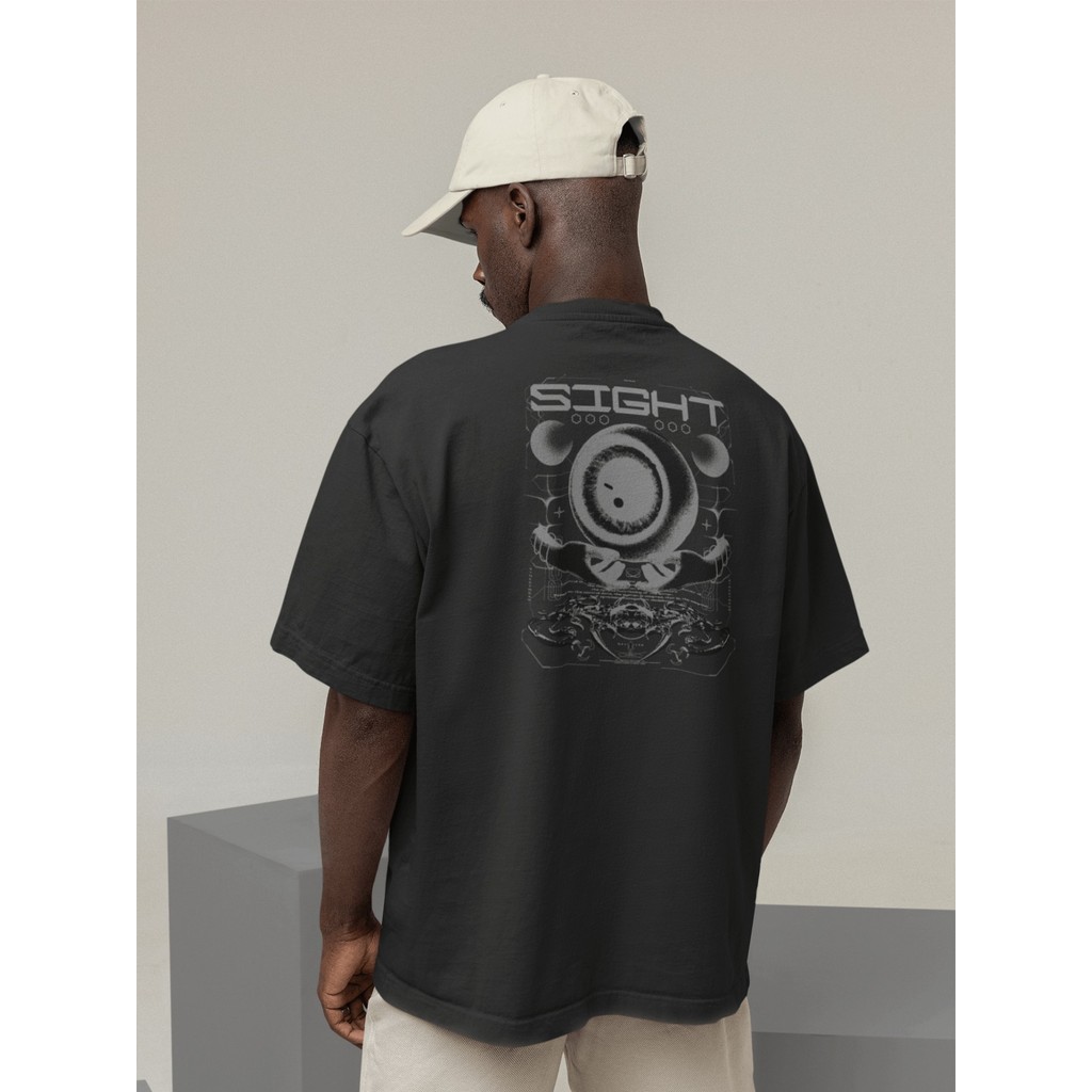 Camisa Camiseta Oversized Gola Alta Streetwear Masculino e Feminino para Treino e Dia a Dia Preto e