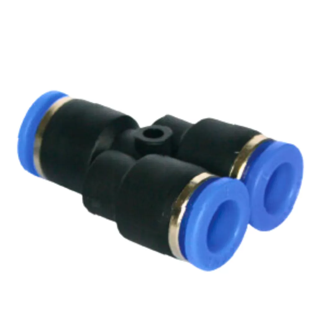 KIT 5 Conexão Pneumatica União Y Tubo 8 MM