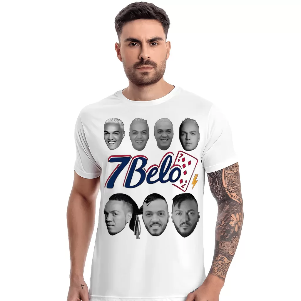 Camiseta Casual 7 Belo  Moda Divertida para Quem Ama Pagode e Samba
