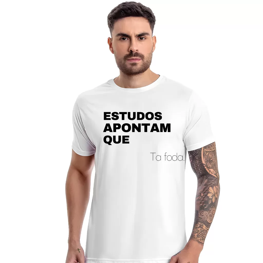 Camiseta unissex Frase engraçada | Estudos Apontam que frases engraçadas divertidas camisa