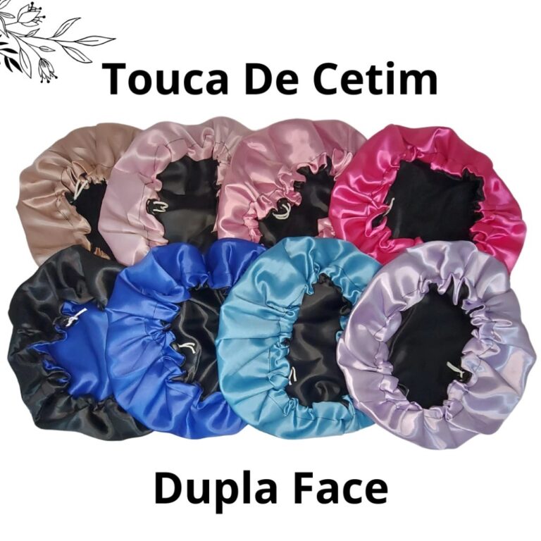 Kit 3 Toucas de Cetim Dupla Extra Grande Antifrizz