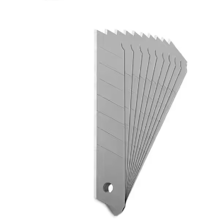 Lâmina – Lamina  para Estilete Largo 18mm em Aço Carbono  Kit com 10 UN