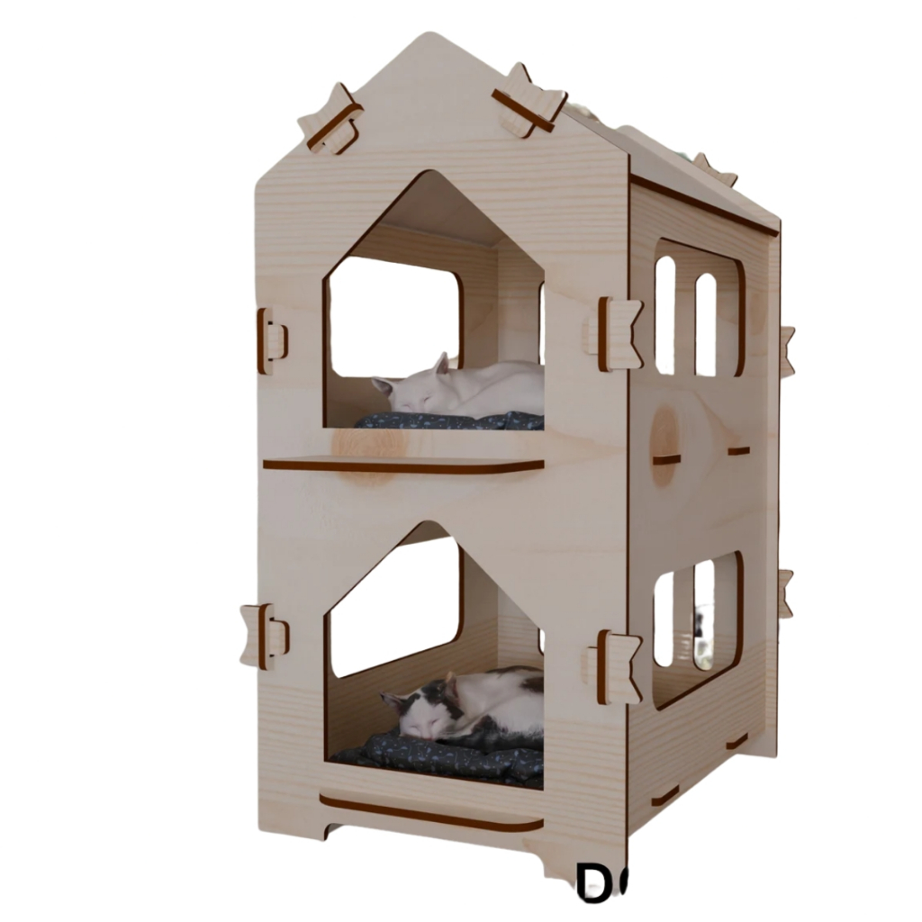 Casinha de Gato 1 Andar e 2 Andares – Simples e Decorativa para Felinos
