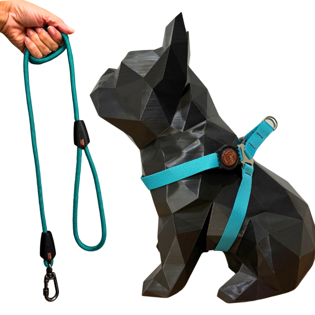 Peitoral Com duia de Corda Reforçada e Mosquetão Com Trava e Rosca Trela com Arnes