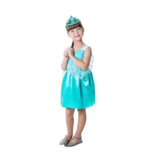 FANTASIA INFANTIL MENINA PRINCESA DO GELO ELSA COM