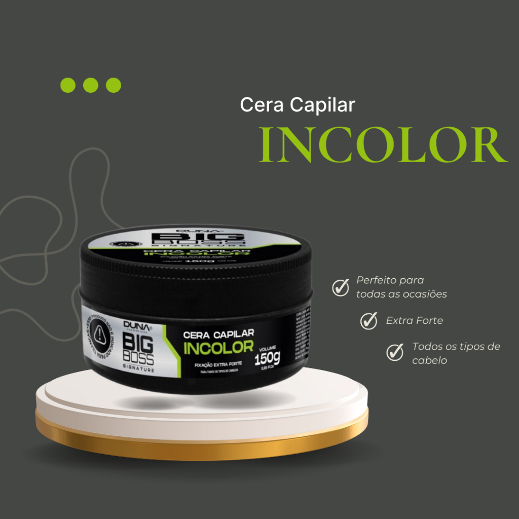 Cera Modeladora Capilar Brilho Molhado Extra Forte Masculina