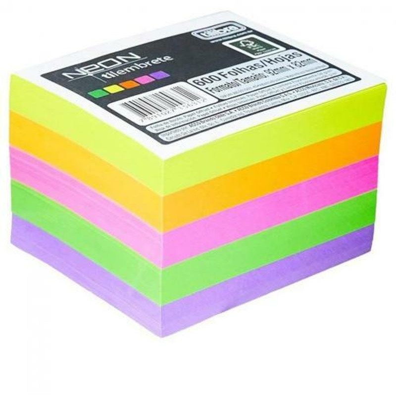 Tilembrete 600 folhas Neon