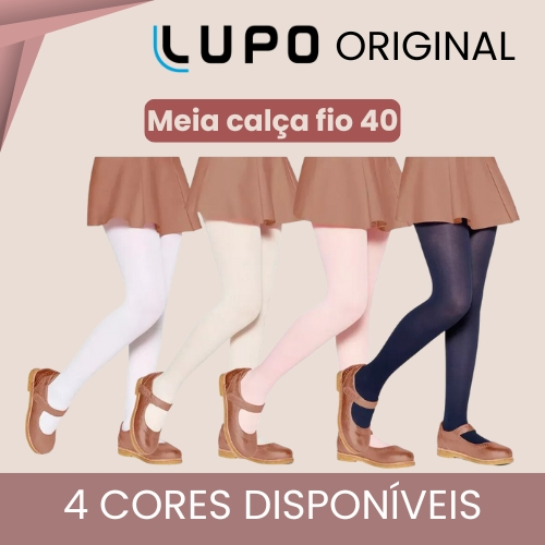 Meia Calça Fio 40 Infantil Lupo Original Básica 