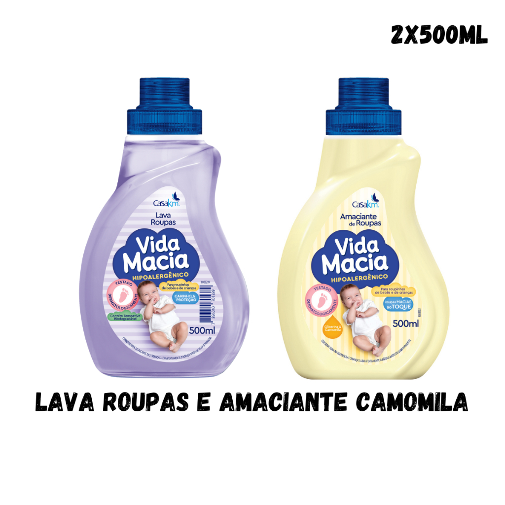Lava Roupas + Amaciante Vida Macia Bebê ( Kits Promocional )