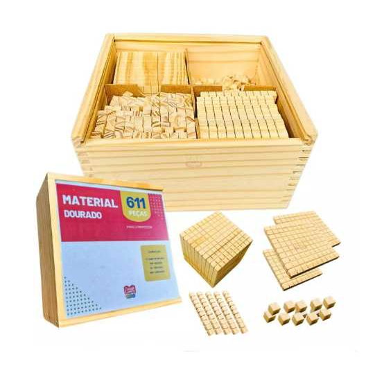 Material Dourado 611 peças – jogo pedagógi