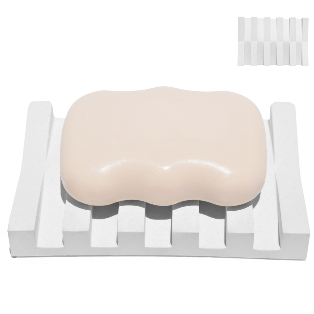 Saboneteira Barra Listras 12cm em Resina Mineral Artesanal