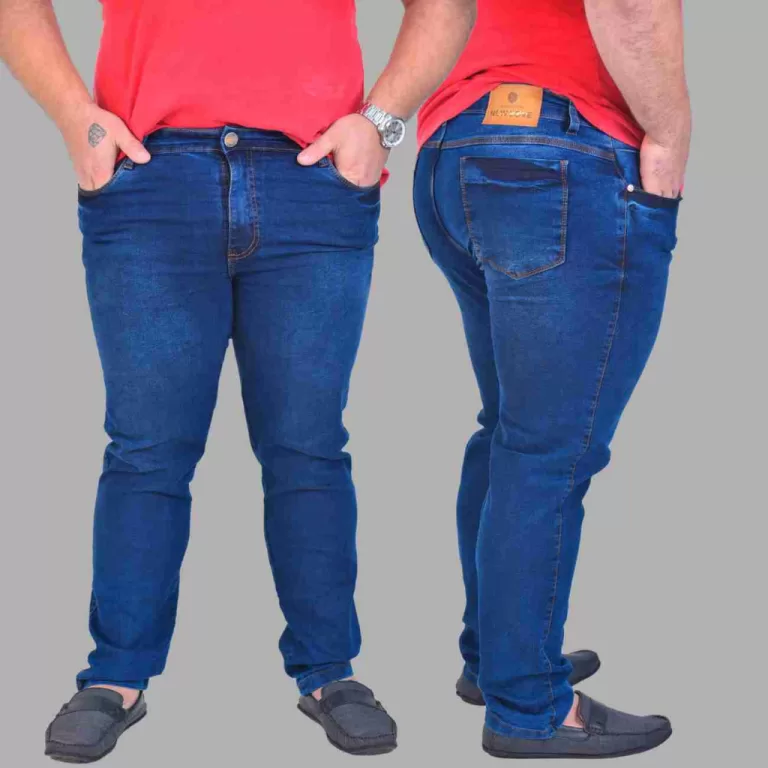 Calça Jeans Masculina Plus Size Elastano Lycra Co