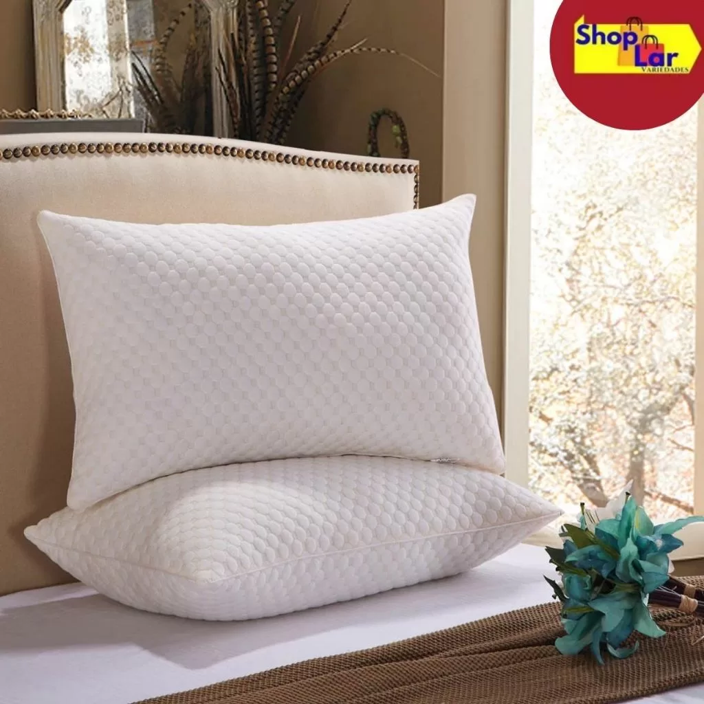 Kit 2 Travesseiro Fibra de Bambu Alto Firme Tradicional Antistress 70x50cm