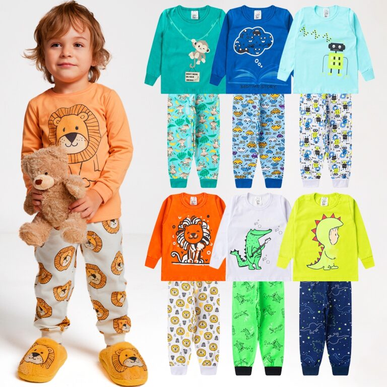 Kit 4 Peças Pijama Sortido Infantil Menino Invern
