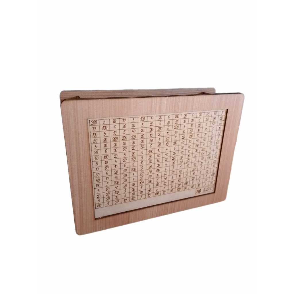KIT COM 1O Cofres Desafio 10 Mil Mdf Guardar Dinheiro Porta Moedas Caixa De Dinheiro