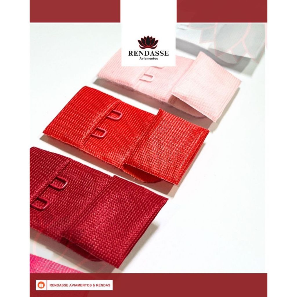 Pacote com 50 Colchetes Duplo (fecho) para Sutiã 30mm Confeccção Aviamentos Costura