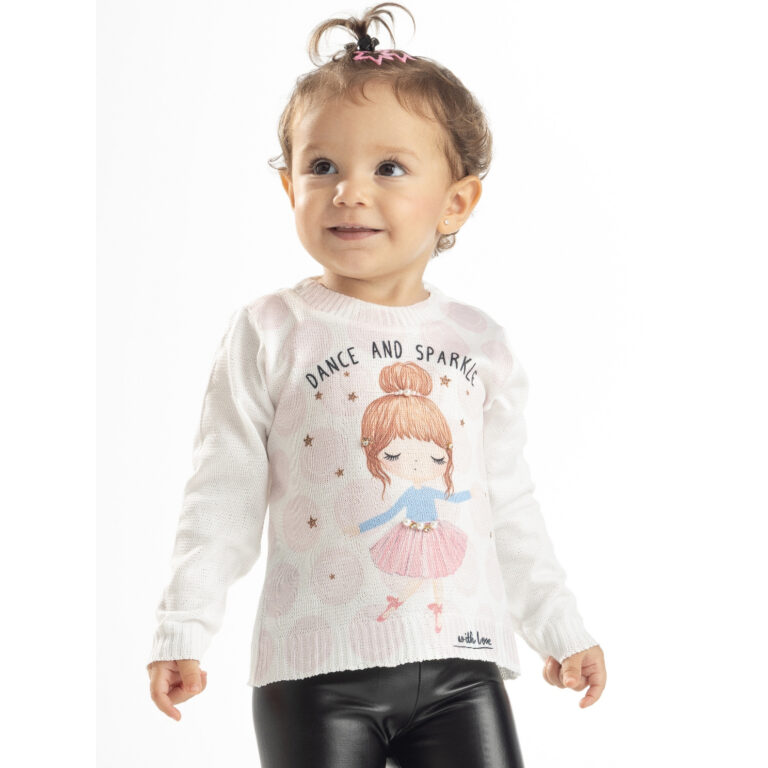 Suéter Blusa Tricô Infantil Menina Sublimada Bai