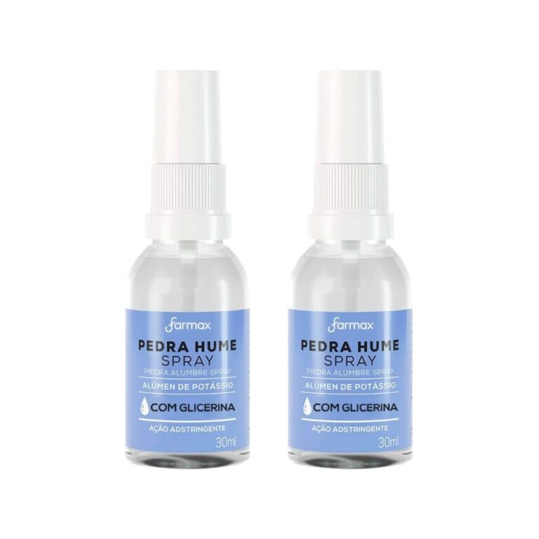 Farmax Kit 2un Pedra Hume Spray Com Glicerina R