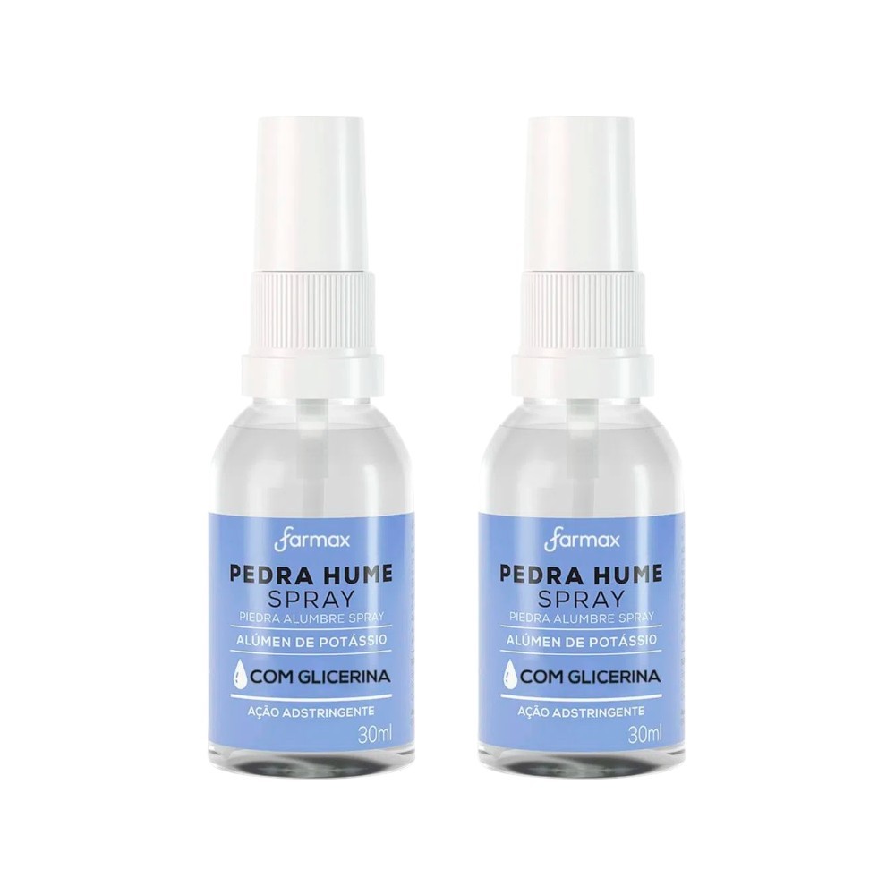 Farmax Kit 2un Pedra Hume Spray Com Glicerina – 30ml