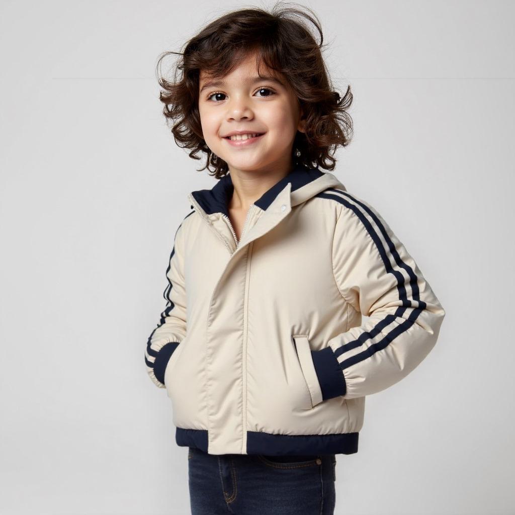 Jaqueta Infantil Puffer ComPunho e Faixa Infantil Impermeável com Capuz  Bolso Menino Menina Masculi