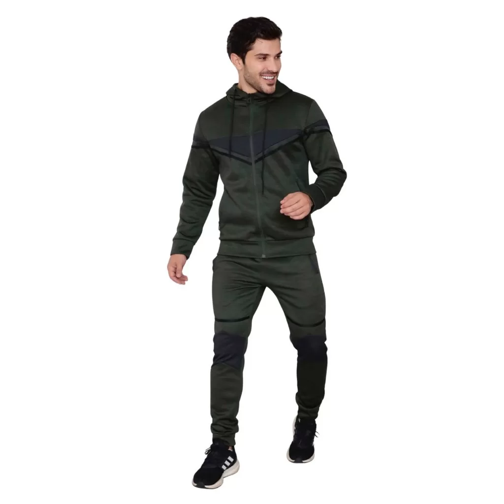 Conjunto Agasalho Jaqueta Calça Masculino Esportivo Sportwear Inverno Frio Krayani