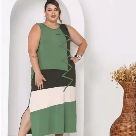 Vestidos Feminino Regata Chemise Plus Size G1 ao G