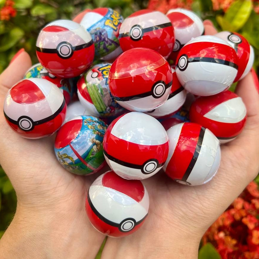 Pokébolas com Miniaturas Pokémon  Kit com 12/24/48 Unidades Lacradas e Sortidas | Presente e Festa