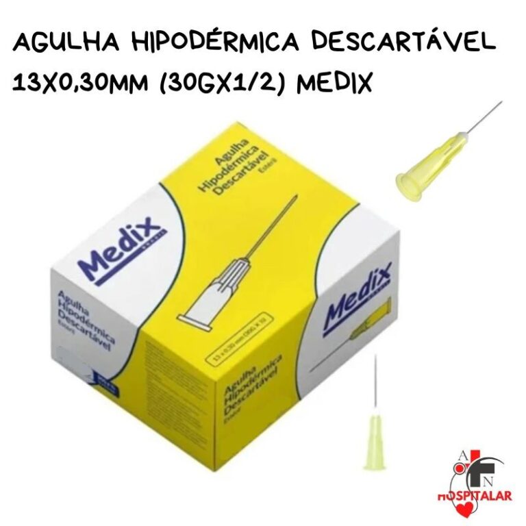 Agulha Hipodérmica Descartável 13×0,30MM (3