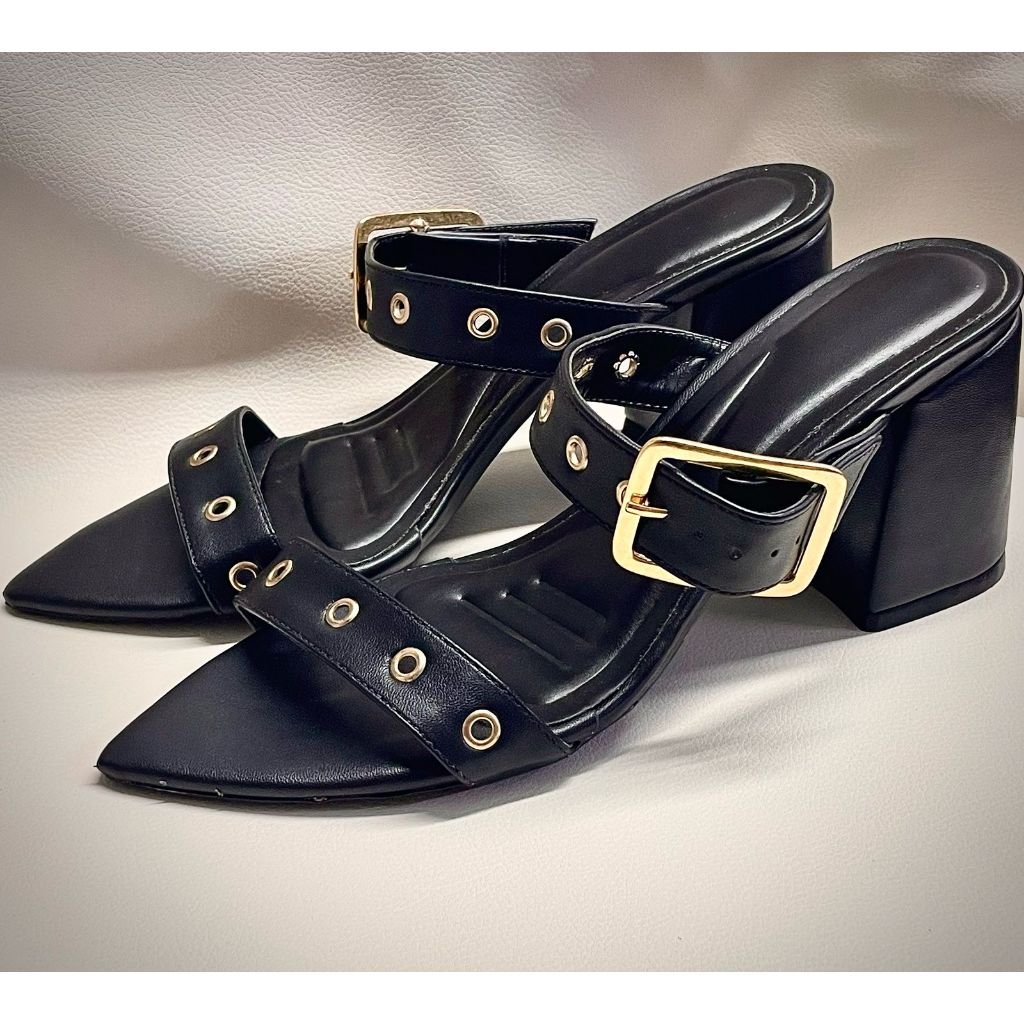 Tamanco Napa bico folha – Salto 6cm