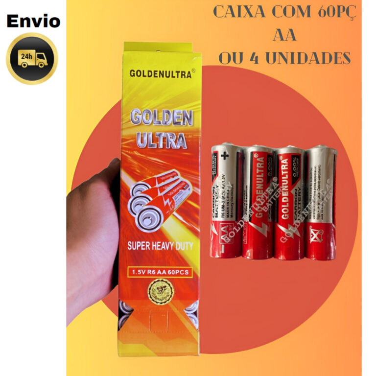 CAIXA FECHADA OU 4 UNIDADES – PILHAS AA