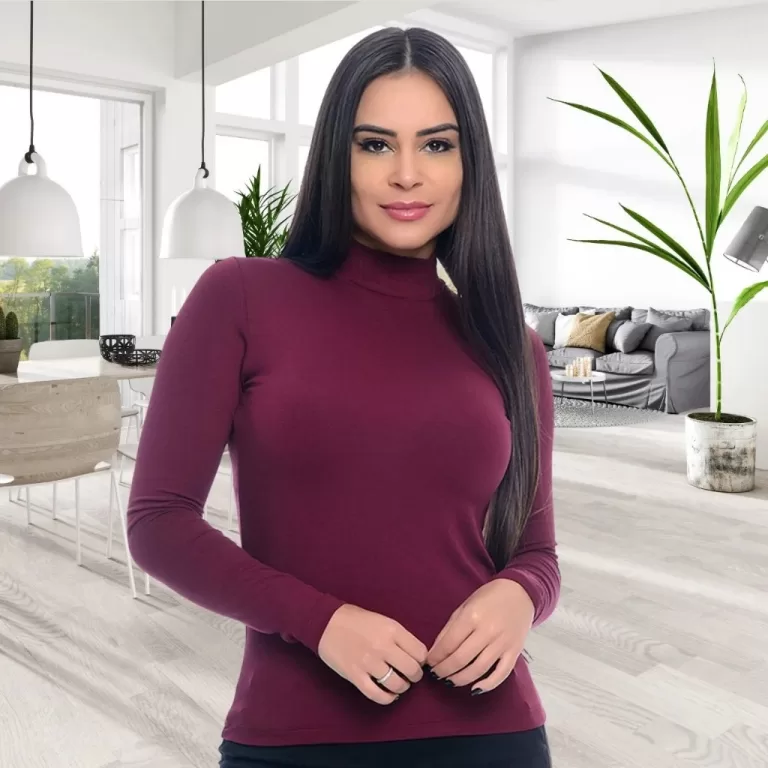 Blusa De Frio Cacharrel Feminina Gola Alta Trico I
