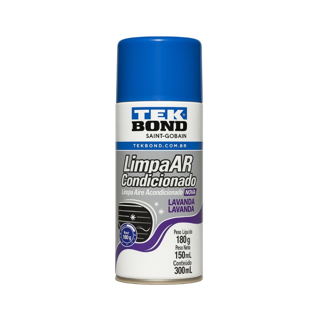 Limpador Ar Condicionado Automotivo Lavanda TekBond300ml