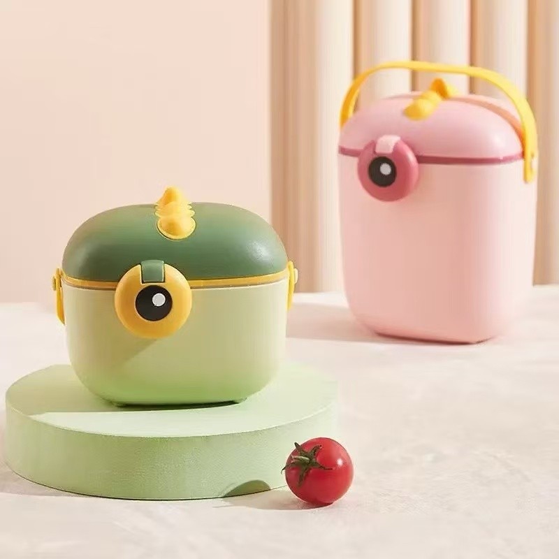 Porta Leite em Pó com Dosador e Nivelador  Prático para Bebês, Viagens e Passeios