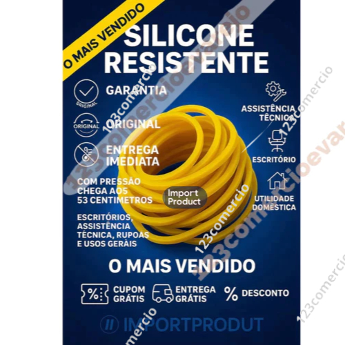 kit 1200 Elastico  para oficina n18  amarelo , pap
