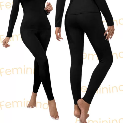 Calça Térmica Flanelada Feminina Segunda Pele Pe