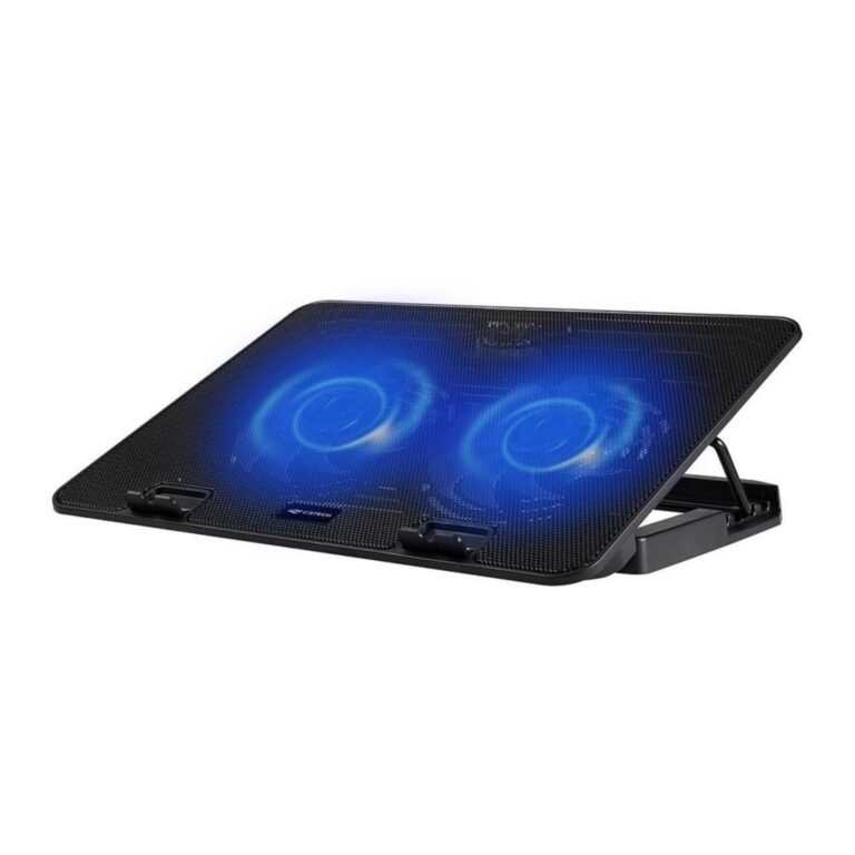 Suporte Cooler Notebook 2 Fans LED Azul – Es