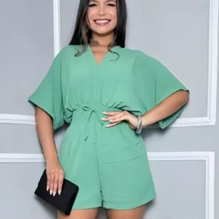 Macaquinho Feminino Duna Midi Size e Plus Size  M 