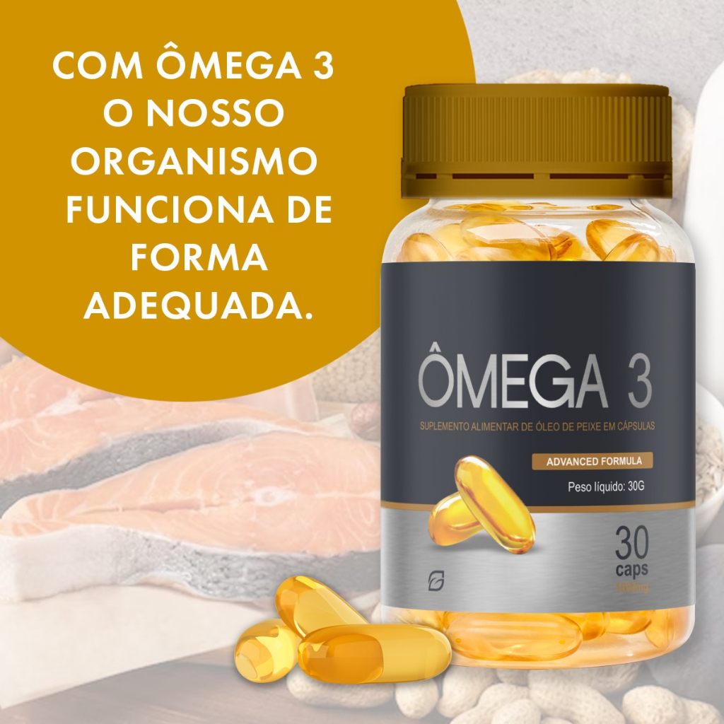 Ômega 3 1450mg óleo de peixe – EPA + TDH 30 cáps
