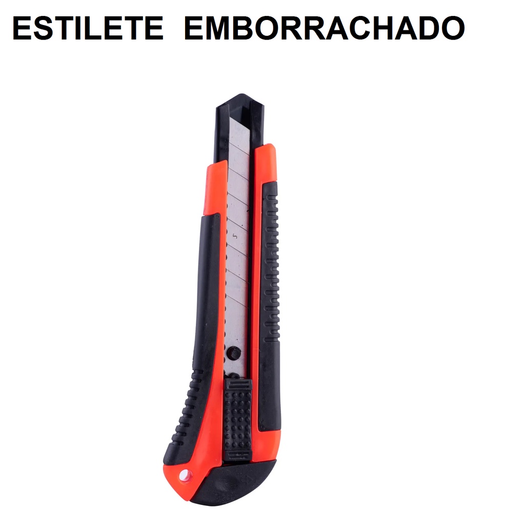 Estilete Emborrachado Largo Reforçado, Disflex 18mm