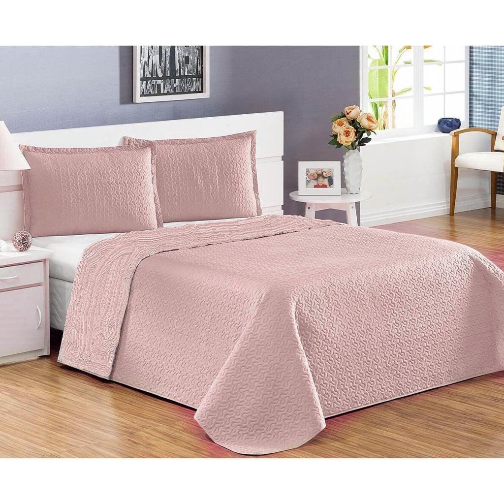 Cobre Leito Magnific Ultrassônico Casal Padrão 03 Peças Liso c/ Porta Travesseiro
